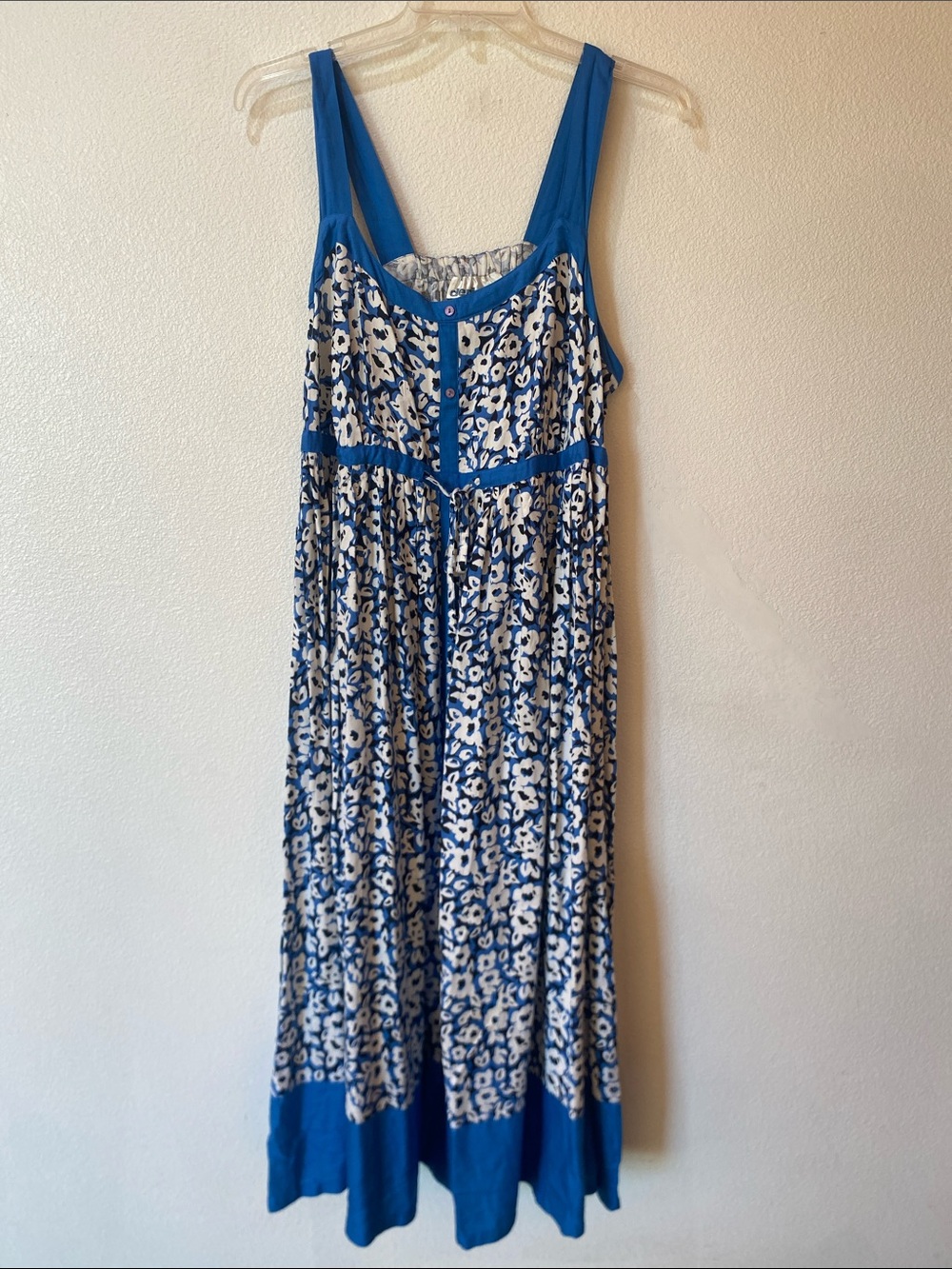 Denim 24/7 Floral Maxi Dress Womens size 18W sleeveless pockets
